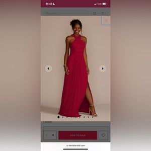 David’s Bridal bridesmaid dress! Size 8! Apple red color!